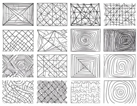 Variety of Hand-Drawn Textures and Patterns for Artistic Expression.