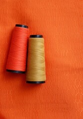 Sewing Threads and Fabrics. Creative Sewing Concept. 