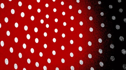 Red and black polka dot pattern gradient background