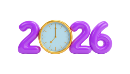 Anticipating the arrival of the year 2026, a visual representation of time and new beginnings,