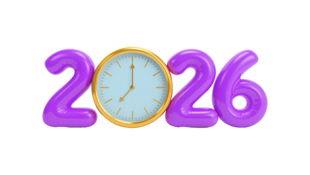 Anticipating the arrival of the year 2026, a visual representation of time and new beginnings,