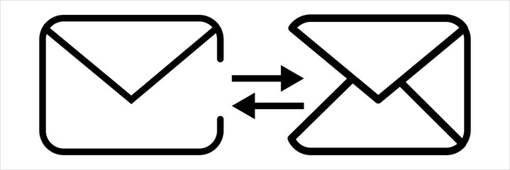 Email Exchange Icon Vector.