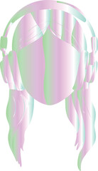 Pastel Faceless Person with Headphones 