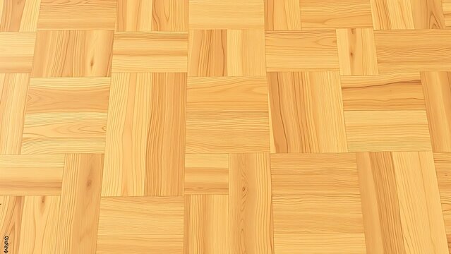 Natural wooden parquet floor showing geometric pattern detail.