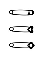 set of safety pins  design