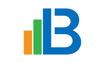 Letter B Financial Logo	
