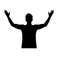 black and white vector silhouette of meditation
