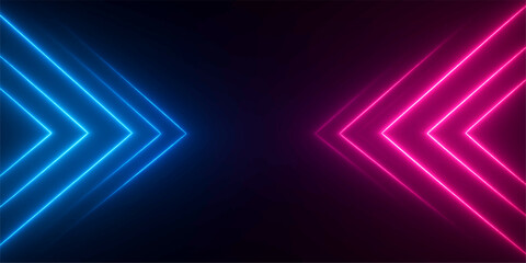 Fototapeta premium Abstract background with glowing blue light rays in motion against a dark backdrop