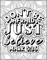 Bible Verse Coloring Page for Adults. Holy Christian Bible Quote Coloring Page.