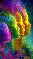 Psychedelic vivid dreamscape, hyperreal fantasy nature scene