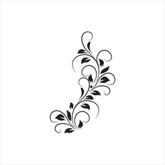 Minimal botanical leaf line art vector. Tattoo flower icon. simple botanical line drawings featuring delicate leaves and branches, ideal for logos, tattoos, invitations, and modern decor.