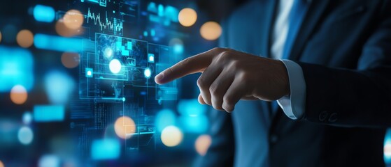 Business leader explaining CRM software benefits