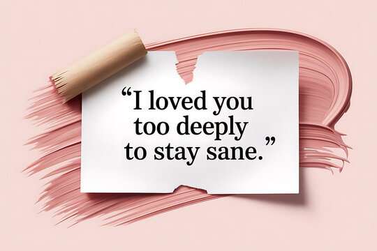 Heartbroken quote i loved you too deeply to stay sane loss sadness