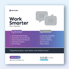 Social media post comparison side-by-side layout concept creative ad banner design