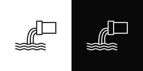 Waste water icon - Line Style. symbol template design