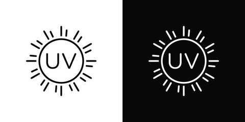 UV icon - Line Style. symbol template design