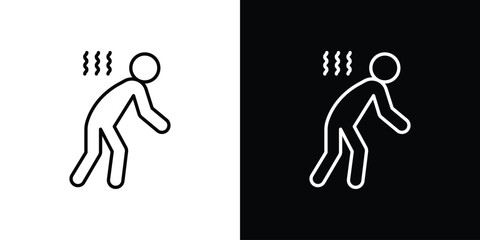 Tired icon - Line Style. symbol template design