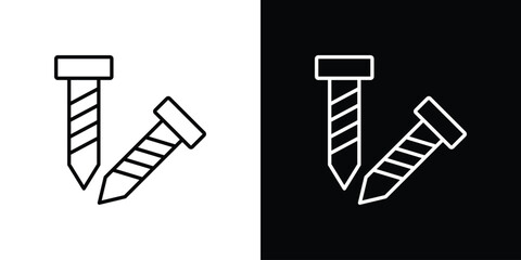 Screws icon - Line Style. symbol template design