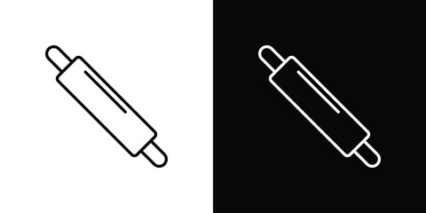 Rolling pin icon - Line Style. symbol template design