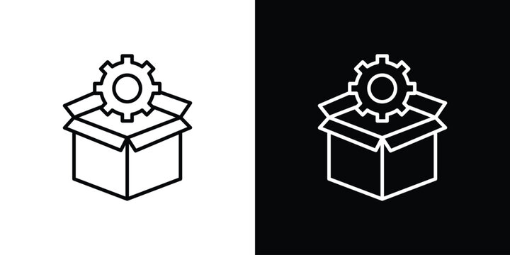 Product management icon - Line Style. symbol template design