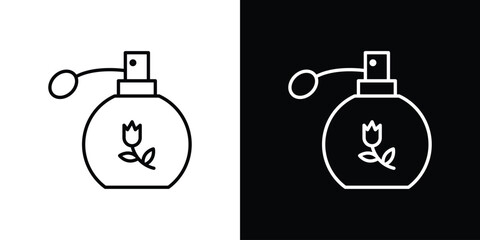 Perfume bottle icon - Line Style. symbol template design