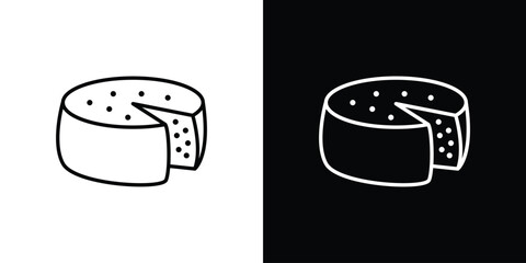 Parmesan icon - Line Style. symbol template design