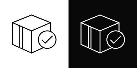 Order receive icon - Line Style. symbol template design