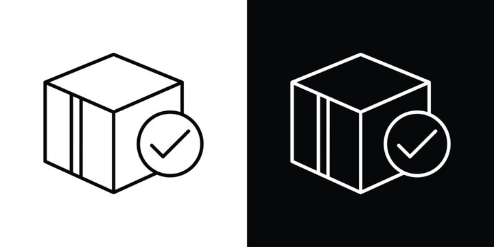 Order receive icon - Line Style. symbol template design