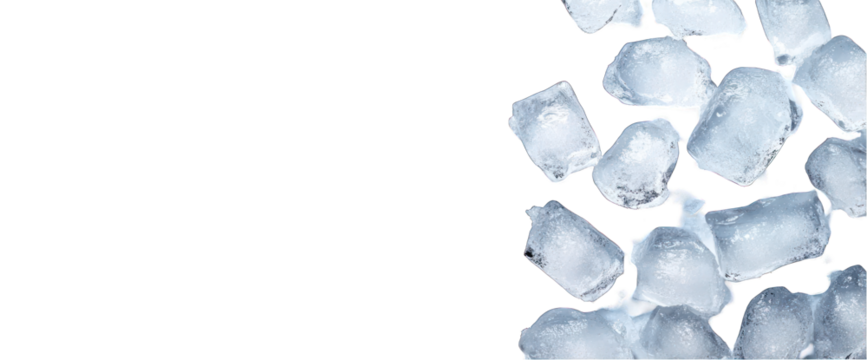 Ice cube refreshment freshness coolness transparent background