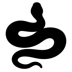 Snake silhouette icon representing danger or wildlife, Black silhouette icon of a coiled snake, symbolizing danger, reptiles, wildlife, venom, nature, and animal symbolism in various cultures.
