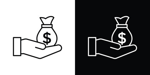 loan icon - Line Style. symbol template design