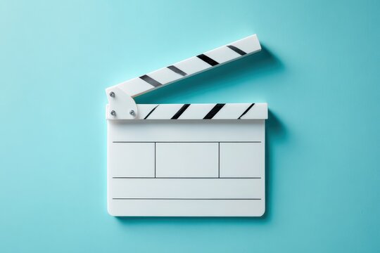 Minimalist View of White Clapboard Against Turquoise Backdrop: Cinematic Concept with Space for Your Text