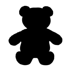 Silhouette of a Teddy Bear Toy, Symbolic of Childhood and Comfort