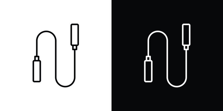 Jump rope icon - Line Style. symbol template design