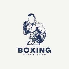 Dynamic boxer in fighting stance showcases power and determination, perfect for sports branding and fitness promotions