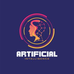 Dynamic AI brain logo symbolizing innovation and future technology, perfect for tech companies and digital concepts.