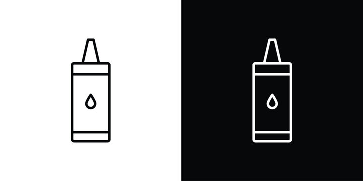 Glue bottle icon - Line Style. symbol template design