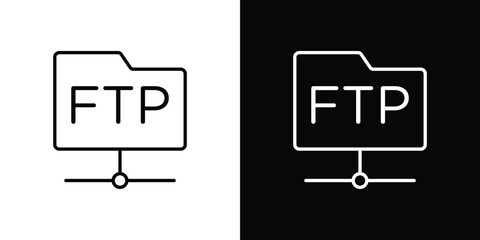 FTP icon - Line Style. symbol template design