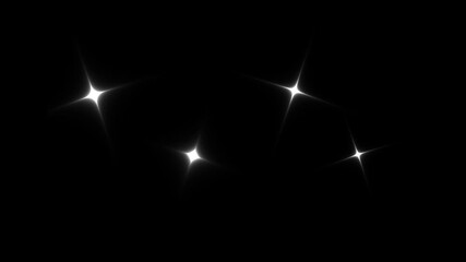 White twinkle sparkles camera flashes light, glowing lighting effect sparkle video animated background, Blinking retro vector stars and dots, twinkling starry night sky alpha channel, 4K