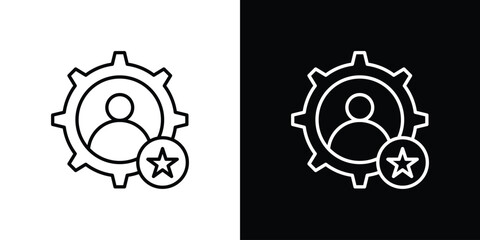 Employee skills icon - Line Style. symbol template design