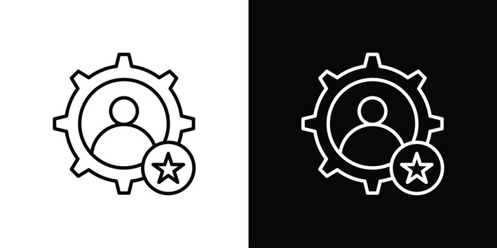 Employee skills icon - Line Style. symbol template design