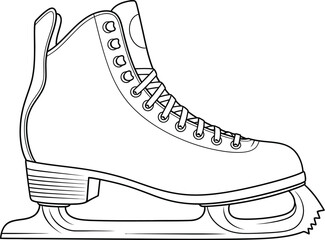 Ice skate skating winter sport ice rink blade laces footwear cold season fun