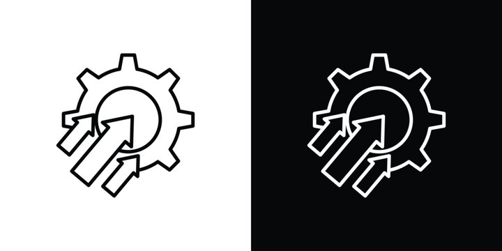Efficiency icon - Line Style. symbol template design