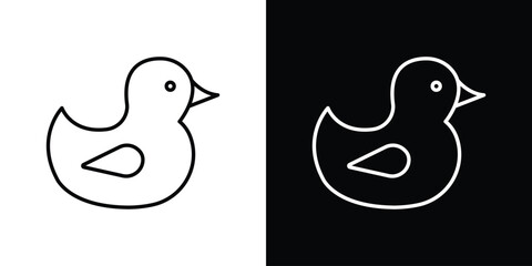 Duck icon - Line Style. symbol template design