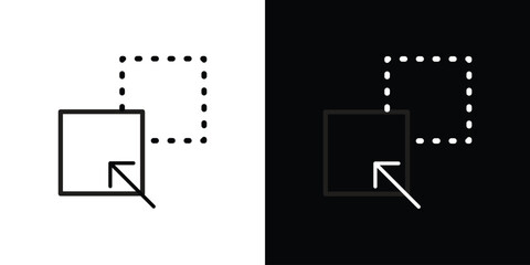 Drag and drop icon - Line Style. symbol template design