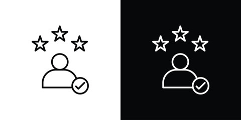 Customer experience icon - Line Style. symbol template design