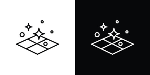 Clean floor surface icon - Line Style. symbol template design