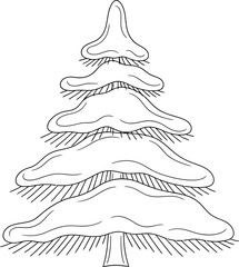 Christmas tree snow winter holiday pine evergreen festive season xmas cold