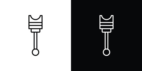 Car Piston icon - Line Style. symbol template design