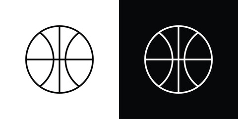 Basketball icon - Line Style. symbol template design